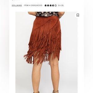 Black Idyllwind black fringe skirt